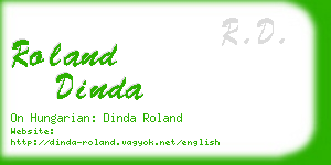 roland dinda business card